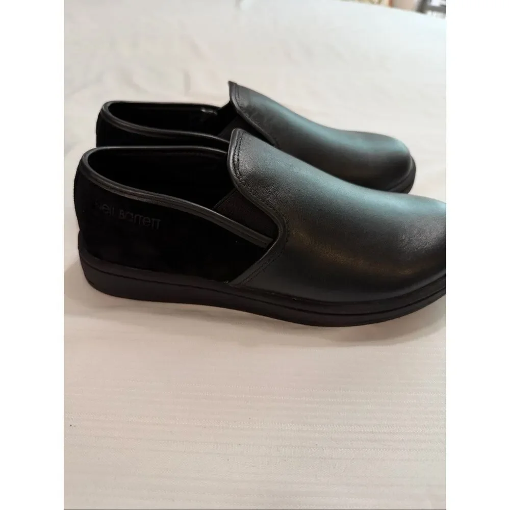 NEW Neil Barrett Leather Slip-On Sneakers Unisex Black Size EU 35 US 5 NIB